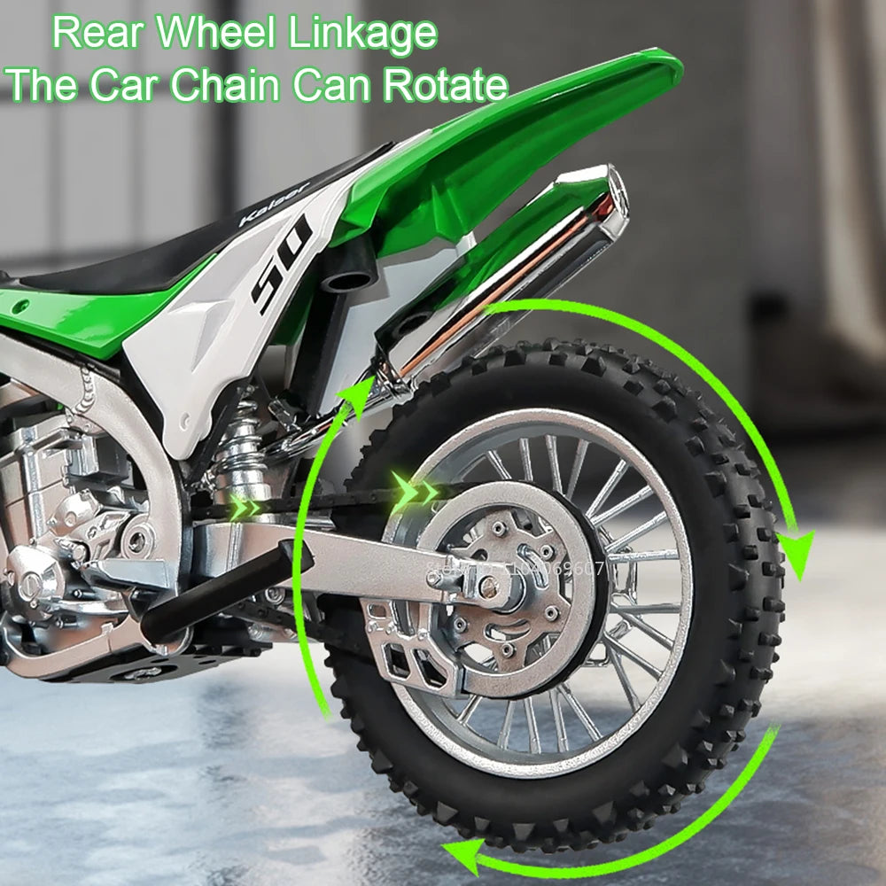1:12 Kawasaki KX450 Motorcycle Model Diecast Toy Bike Alloy Motocross
