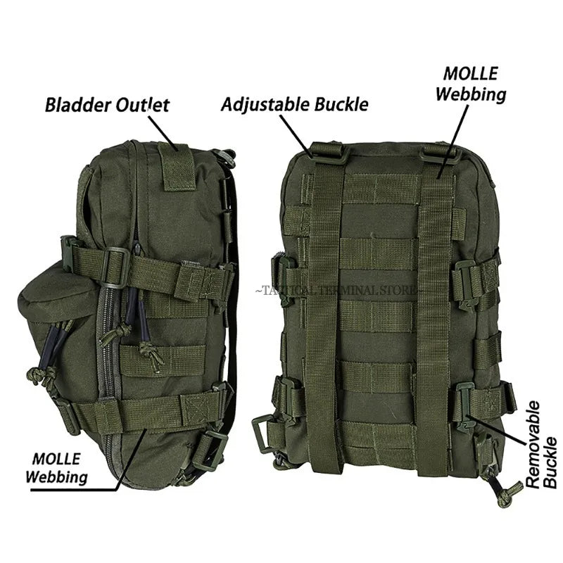 Hydration Bag Tactical Backpack Water Bladder Carrier Molle Outdoor Pack