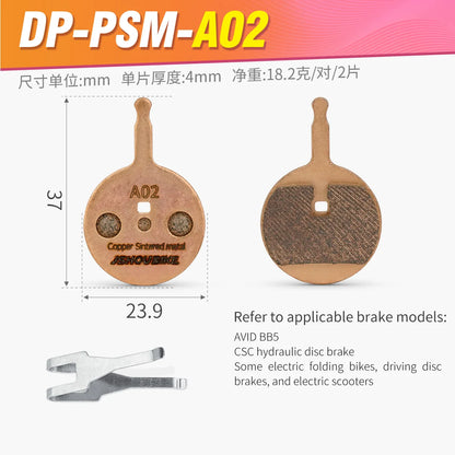JSHOUBIKE Copper Sintered Disc Brake Pads for Shimano MT200 XT XTR Avid BB5 BB7
