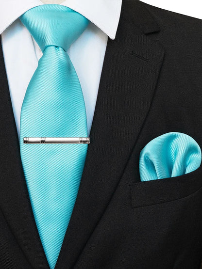 Suits Necktie Clip 8cm Mens Slim Solid Classic Wedding Party Ties