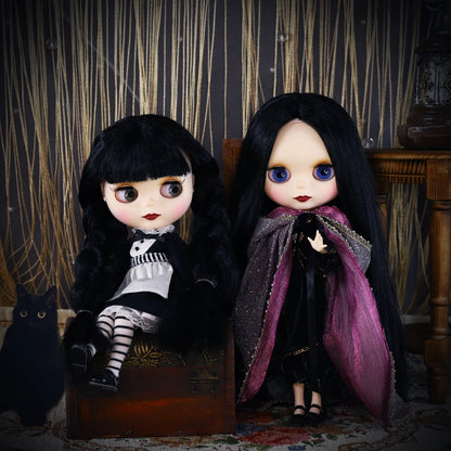 ICY DBS Blythe Doll White Skin Joint Body Colourful Hair Matte Face DIY Dress Up