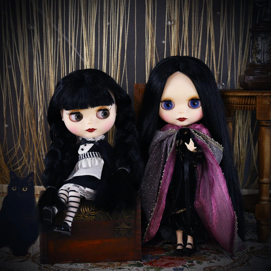 ICY DBS Blythe Doll White Skin Joint Body Colourful Hair Matte Face DIY Dress Up