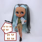 ICY DBS Blythe Doll Black Skin Joint Body Colourful Hair 1/6 BJD Dress Up