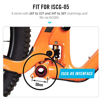RYET MTB Chain Guide | 26–36T Bash Guard Mountain Bike Chainring Stabilizer