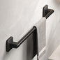 Self-Adhesive Bathroom Towel Rack No-Drill White Black Towel Bar Rail
