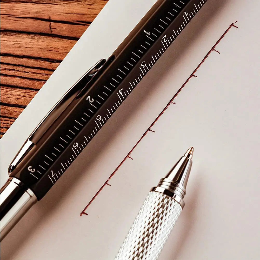 7-in-1 Multifunctional Pen Touch Screen Stylus with Screwdriver Ruler Level