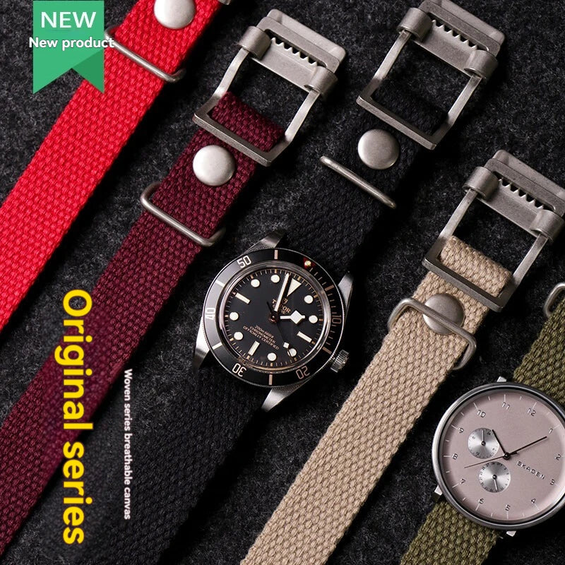 22mm Watch Strap Nato for Rolex Submariner Vintage Military Canvas