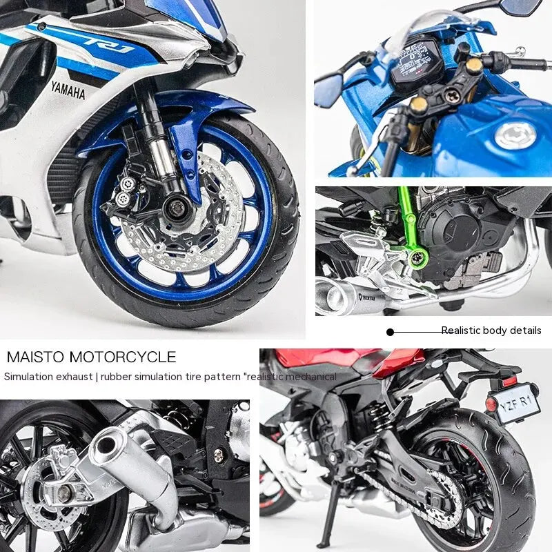 1:12 Scale Motorcycle Model Die Cast Metal with Plastic Parts Motorcycle 2020 YAMAHA YZF-R6-EXPROTAS
