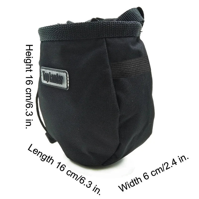 Rock Climbing Chalk Bag with Belt Zipper Pocket for Gym Bouldering Weight Lifting