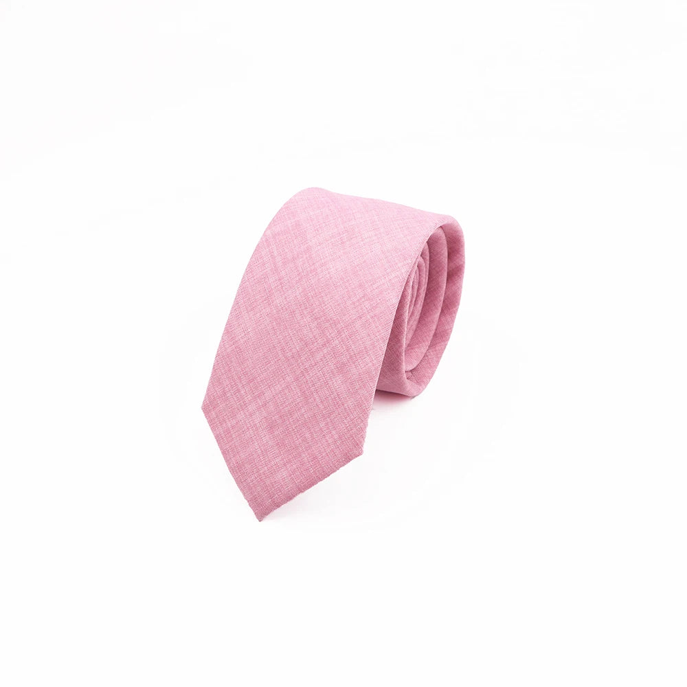 Mens Slim Solid Colour Tie 6.5cm Wedding Party Classic Necktie