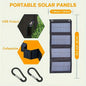 12V Phone USB Charger Solar Panel Portable Outdoor Camping Power Bank