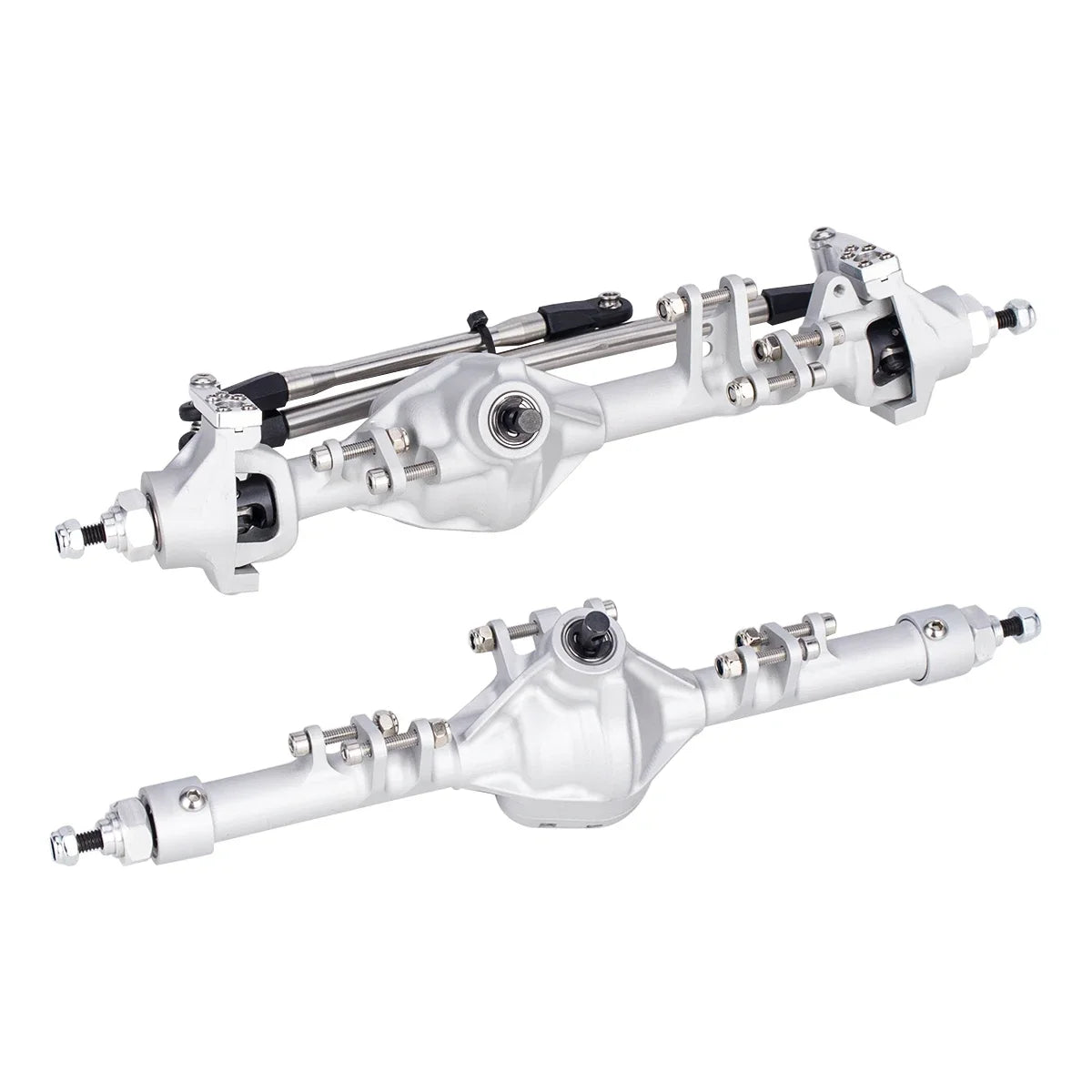 HooCrawler CNC Aluminium Front Rear Straight Axles 1/10 RC SCX10 II VS4-10