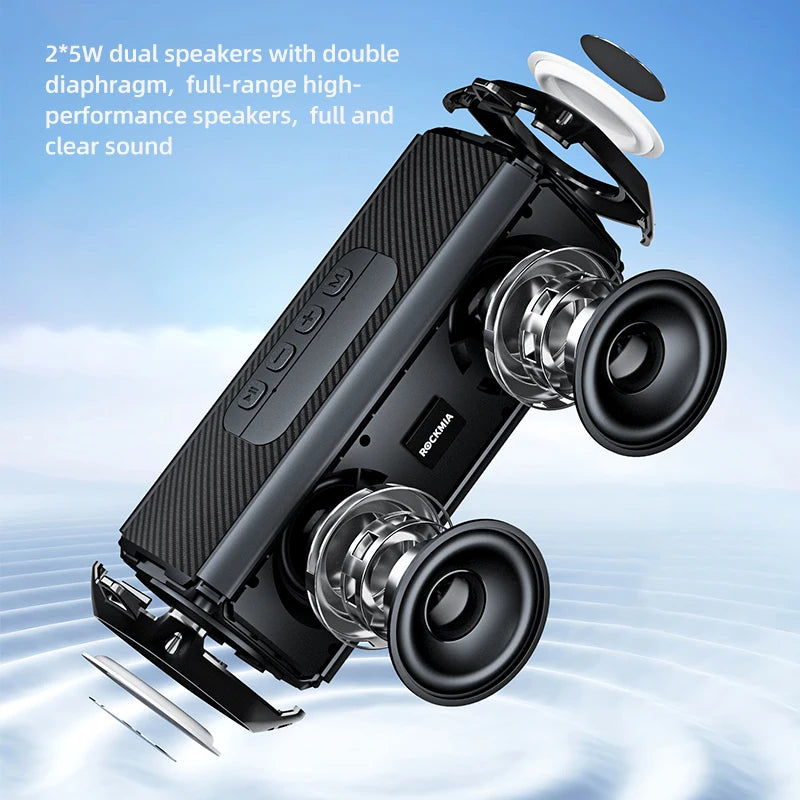 Portable Bluetooth Speaker 5.0 Rechargeable LED Party System with Microphone