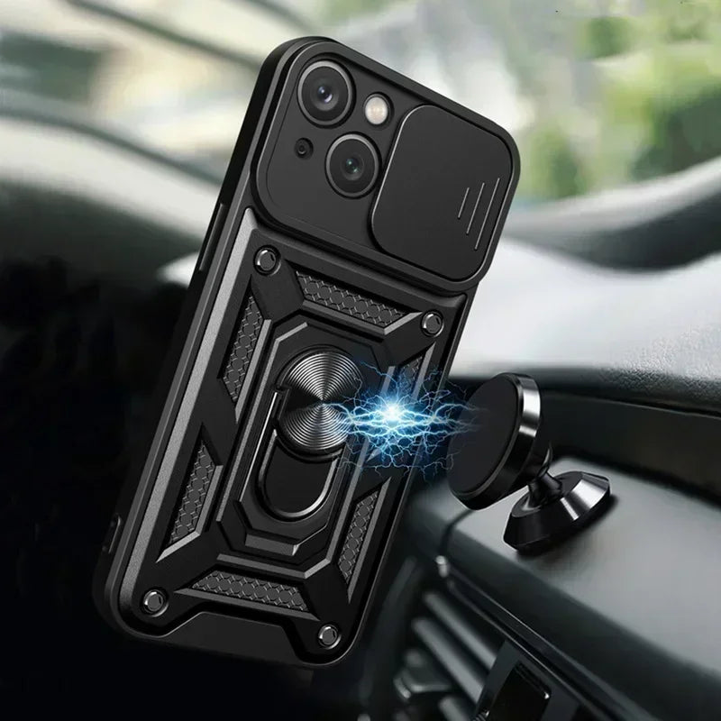 Shockproof Armour Case for iPhone 7-16 Pro Max Plus Mini SE Camera Cover