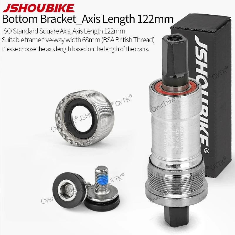 Square Taper Bottom Bracket BSA 68mm Sealed Bearing for MTB Road Bike Crankset