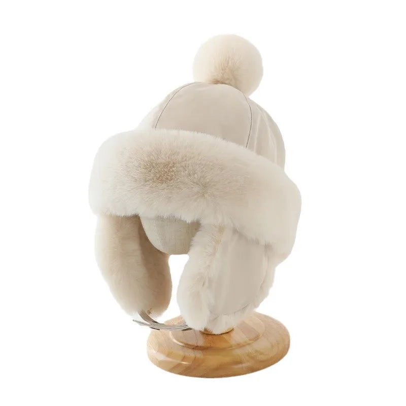 Baby Ear Protection Hat Winter Warm Wool Cute Thickened Bear Cap