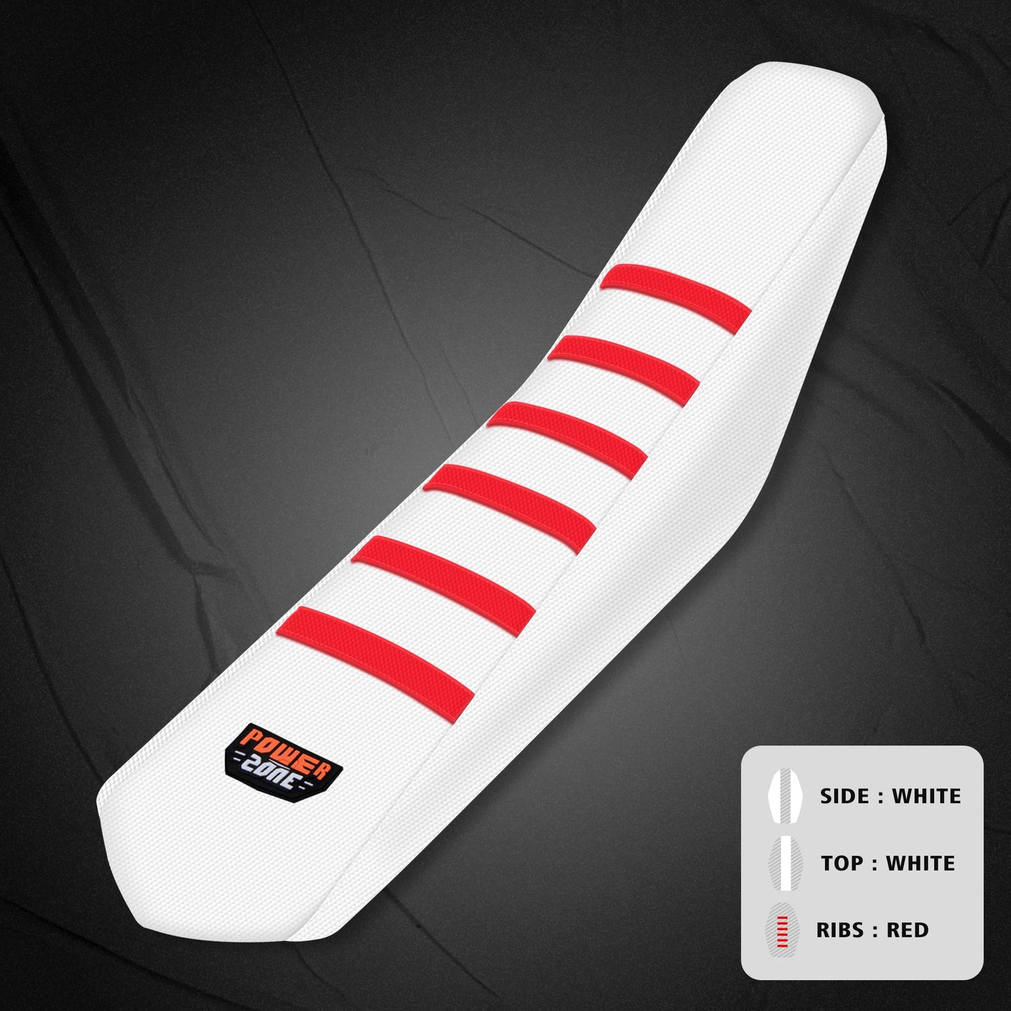 Soft Waterproof Ribbed Seat Cover by Powerzone for SXF EXC KXF CRF Bikes