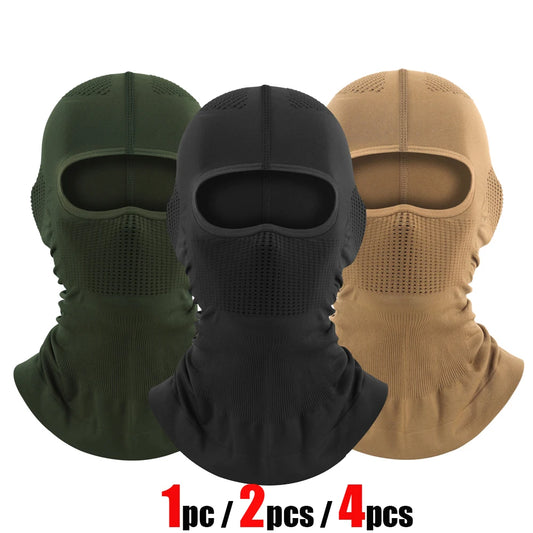 4Pcs Full Face Mask Balaclava Cycling Ski Motorcycle Warm Black Men