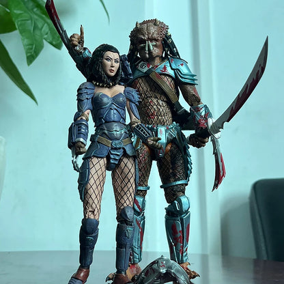 Alien VS Predator Masked Scar Elder Predator Machiko Noguchi Life Death Hornhead Action Figure Model Collection Birthday Gifts-EXPROTAS