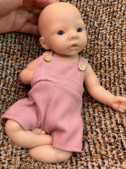 25CM Unpainted Full Body Silicone Girl Reborn Doll, 8 Styles Newborn Baby Toy Gift