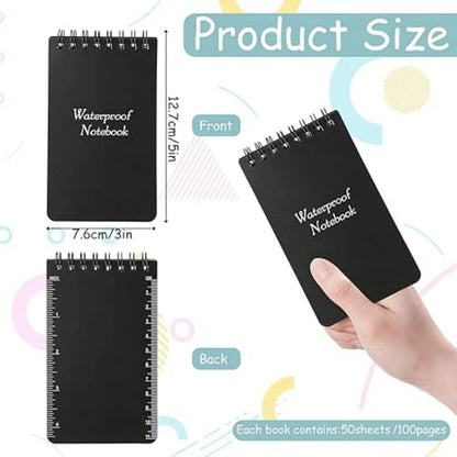 Waterproof Tactical Pocket Notebook Lined Notepad All Weather Pages