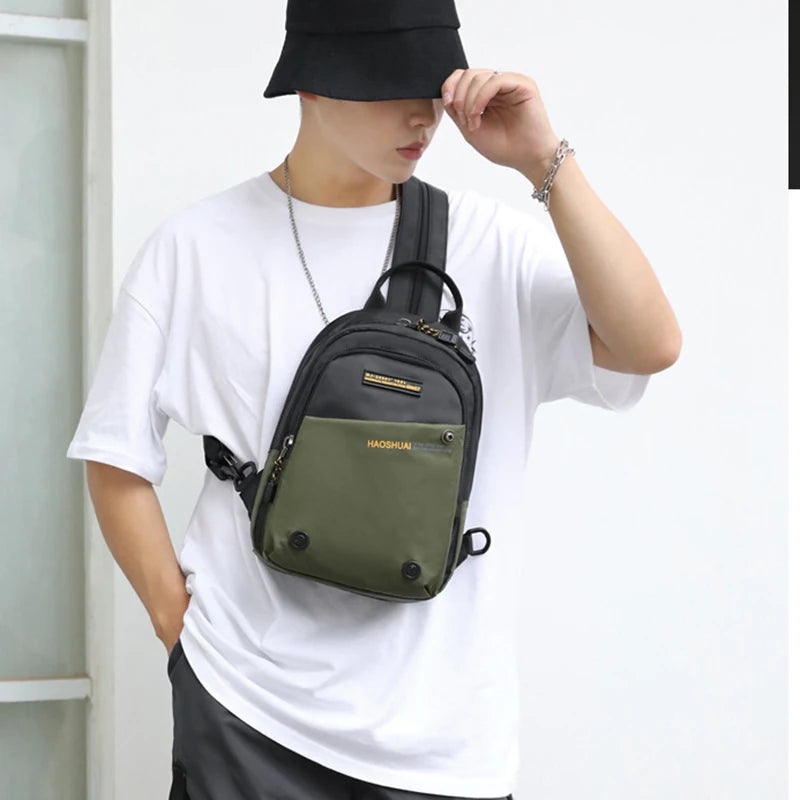Men's Chest Bag Sling Backpack Travel Outdoor Small Cross Body Bags