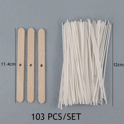 Candle Wicks Pre Waxed with Sustainers Long Tabbed for Craft Making 100pcs