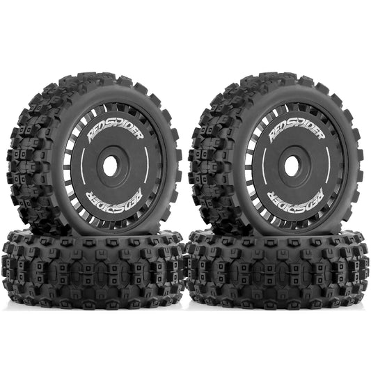 4Pcs 17mm RC Wheel Tires for ARRMA 1/8 Talion Typhon Buggy Hex