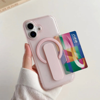 Matte Clear MagSafe Card Holder Case for iPhone 13-17 Pro Max Shockproof