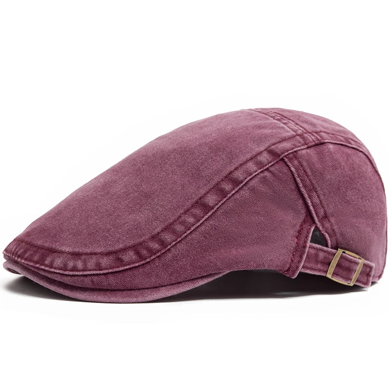 Vintage Cotton Beret Flat Cap Men Women Casual Autumn Fashion Hat
