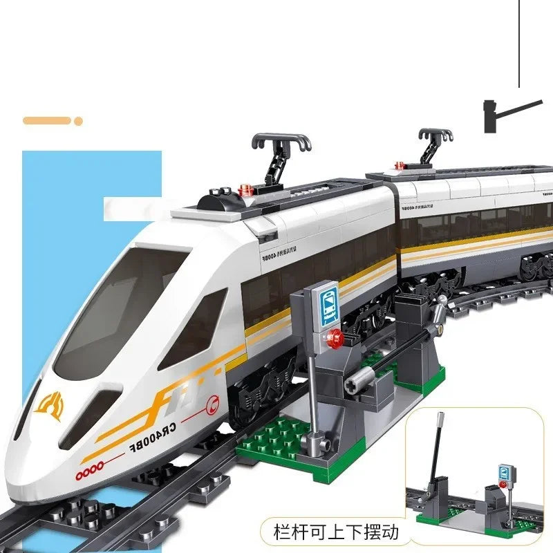 City Power High-speed Railway Fuxing Hexie Electric Locomotive Train Building Blocks Toys for Children Technical Bricks Kids-EXPROTAS