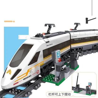 City Power High-speed Railway Fuxing Hexie Electric Locomotive Train Building Blocks Toys for Children Technical Bricks Kids-EXPROTAS
