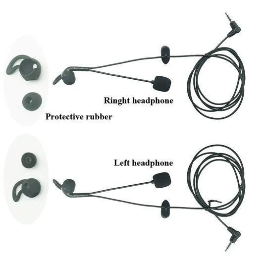 2pcs 3.5mm In-Ear Headsets for EJEAS FBIM V6 V6C V4 V4C Intercom