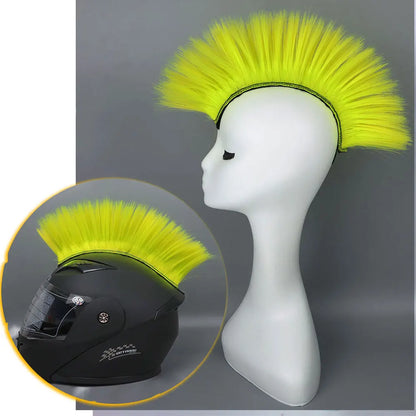 Helmet Wig Synthetic Cockscomb Decoration for Motocross Full Face Helmet
