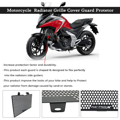 For HONDA NC750X NC750 NC 750 X 750X 2021 2022 2023 Motorcycle Radiator Guard Grille Protective Cover Protector Grill Cover-EXPROTAS
