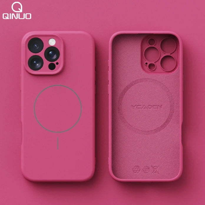 Liquid Silicone MagSafe Case for iPhone 11-17 Air Pro Max Plus Matte Cover