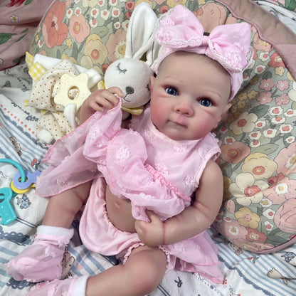 18 Inch Reborn Baby Doll Full Body Silicone Girl Realistic Newborn Toy