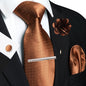 Men's Plaid Tie Clip Set with Pocket Square Cufflinks Wedding Accessories