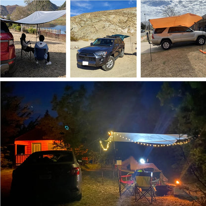 Car Shelter Shade Camping Side Car Roof Top Tent Awning Waterproof UV Portable Camping Tent Automobile Rooftop Rain Canopy-EXPROTAS