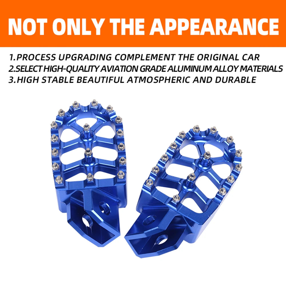 Motorcycle FootRest Footpegs Foot Pegs Pedal For YAMAHA TTR 90 110 125 250 TTR250 YZ80 YZ125 YZ250 YZ WR 200 250 500 Accessories - EXPROTAS