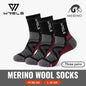 3 Pairs Merino Wool Socks Thermal Thick Hiking Socks for Men & Women