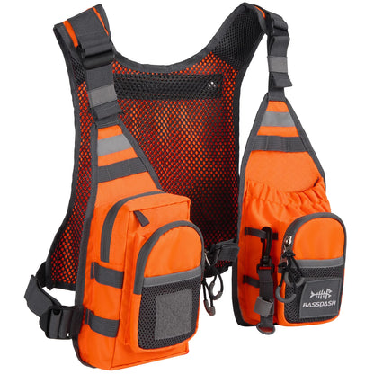 Fly Fishing Vest Bassdash FV08 Lightweight Chest Pack One Size Men Women