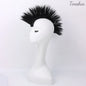 Helmet Mohawk Hair Patches Skinhead Adhesive Wig for Motorcycle Costume
