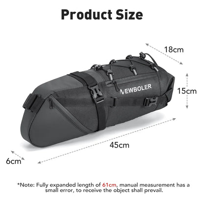 Bicycle Saddle Bag Waterproof 10L 13L Large Capacity Bike Tail Pannier