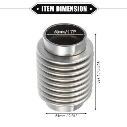 UXCELL Exhaust Flex Pipe | 38/45/50/60mm Bellows Connector Stainless Universal