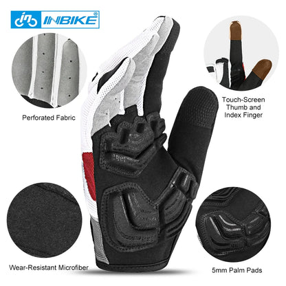 MTB Full Finger Bike Gloves INBIKE Touchscreen Cycling Gloves Men Women