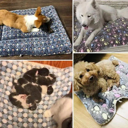 Warm Pet Blanket Pad Fleece Mat Soft Dog Cat Bed Cushion