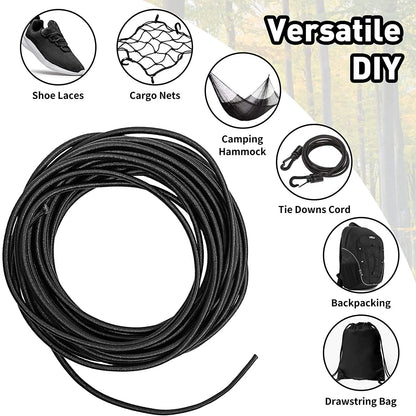 1–5MM Strong Elastic Rope White/Black Rubber Band for DIY Sewing Craft