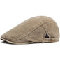 Men's Flat Cap Newsboy Gatsby Retro Driving Hat Washed Denim Outdoor