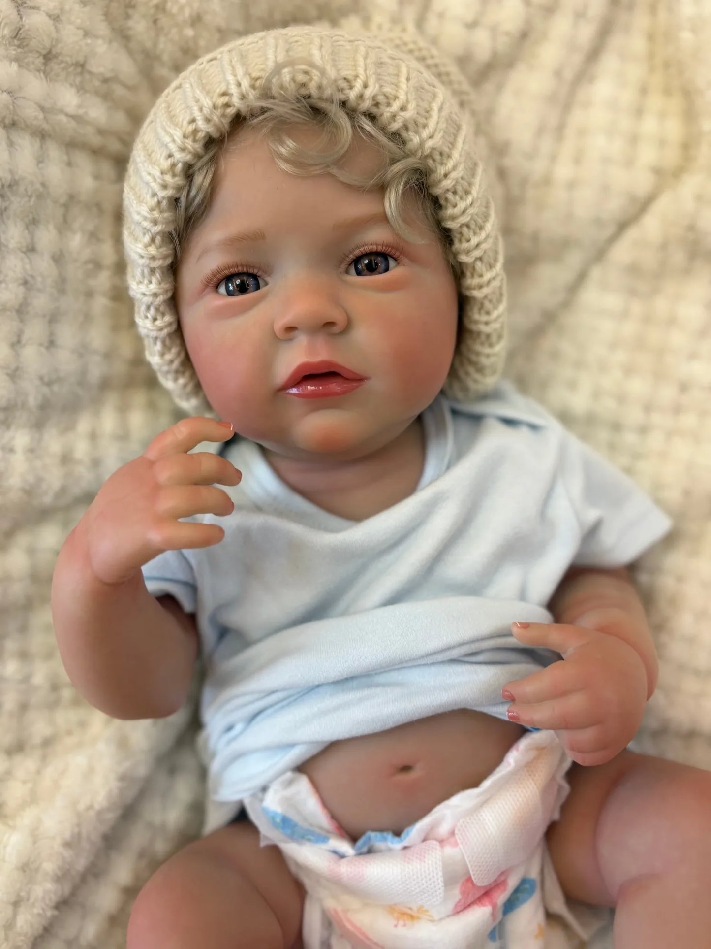 18 Inch Rooted Hair Reborn Baby Doll Boy Girl Washable Vinyl Body Bebe